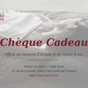 chèque cadeau Retour aux Sens