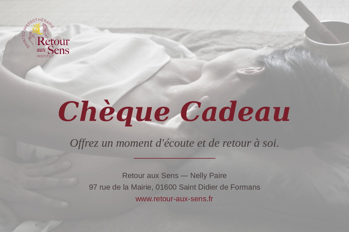 chèque cadeau Retour aux Sens